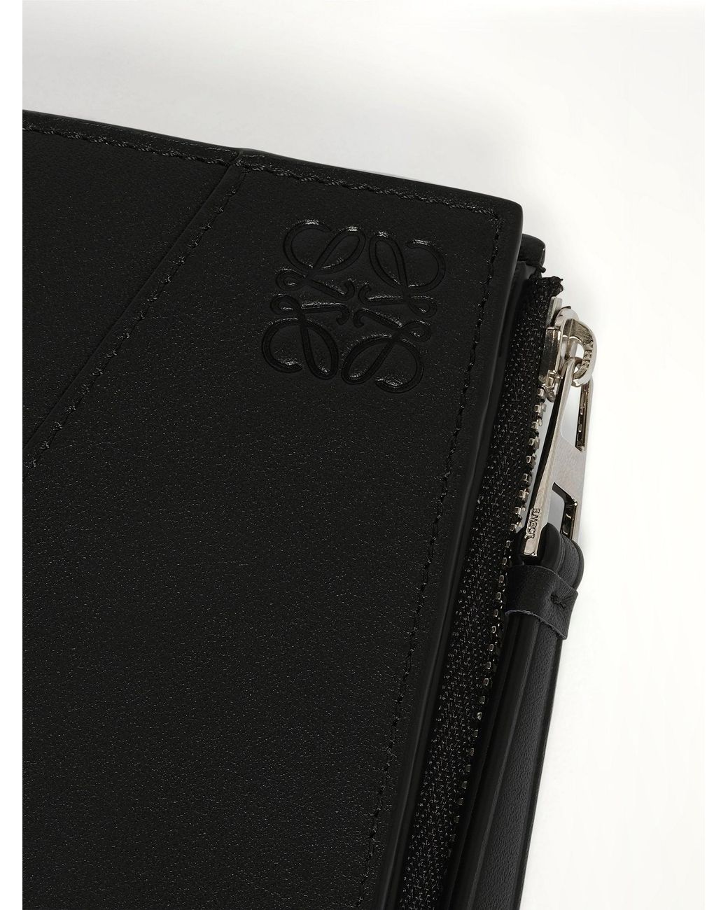 Loewe Black Puzzle Edge Slim Compact Wallet for men