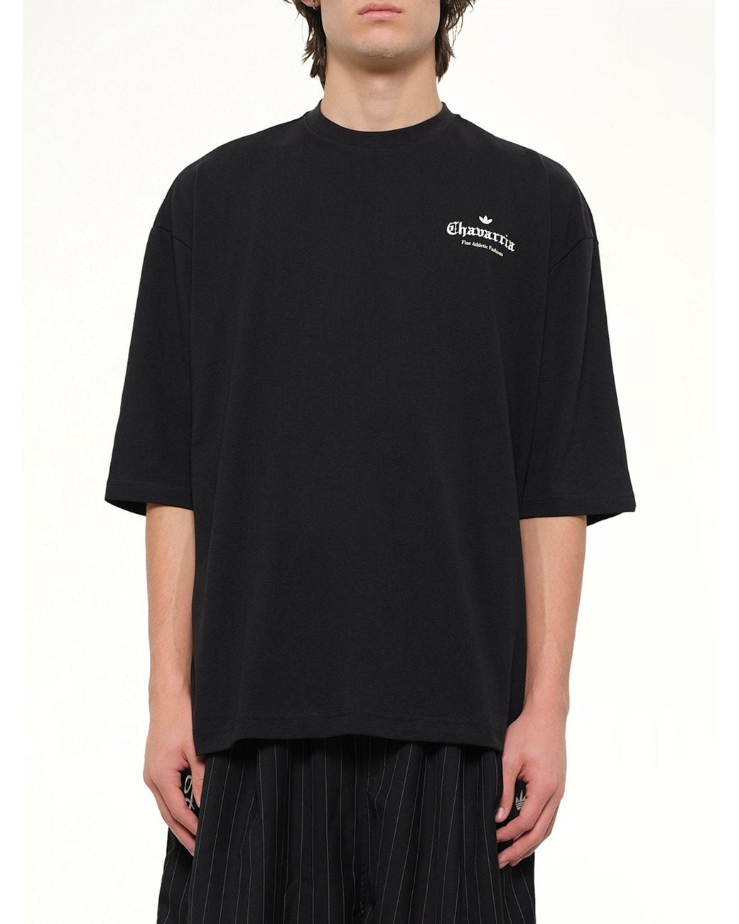 Willy Chavarria Black Adidas X Chavarria Logo Ss T-Shirt for men