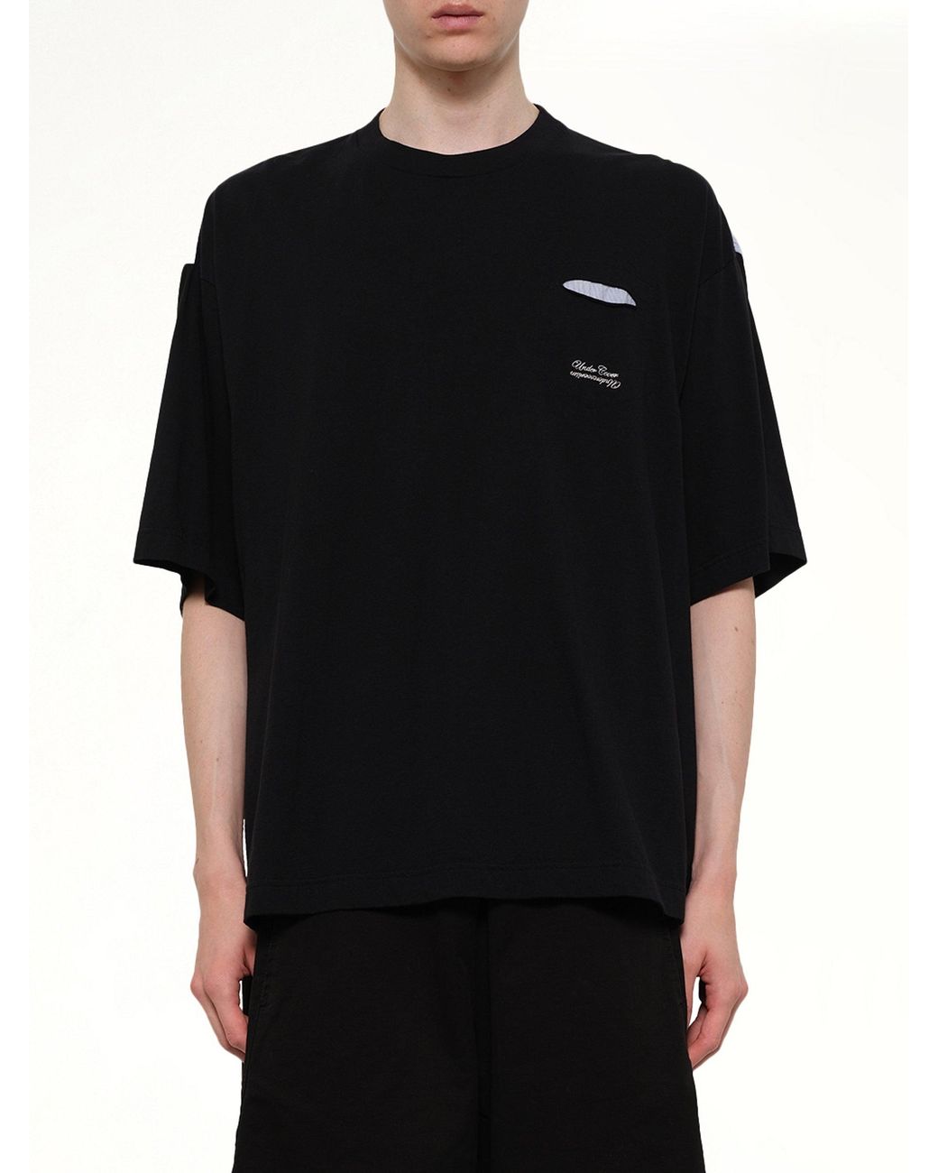 Undercover Black Combo Pocket T-Shirt for men