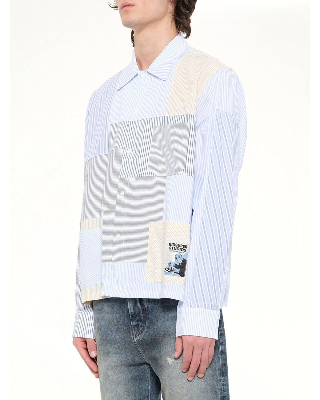 Kidsuper White Patchwork Overshirt for men