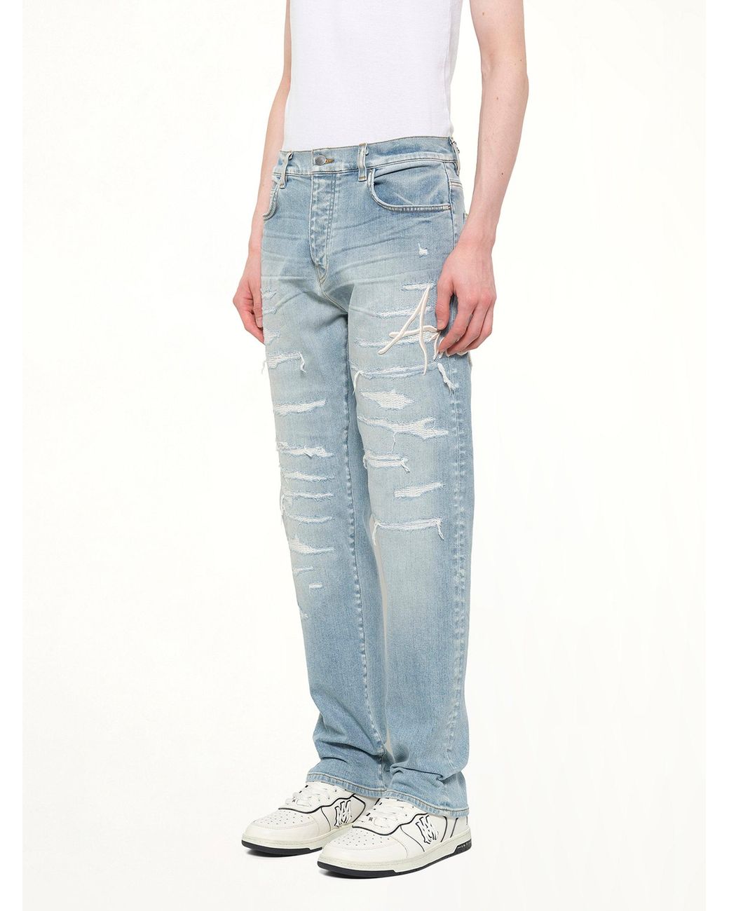 Amiri Blue Repaired Slim Jean for men