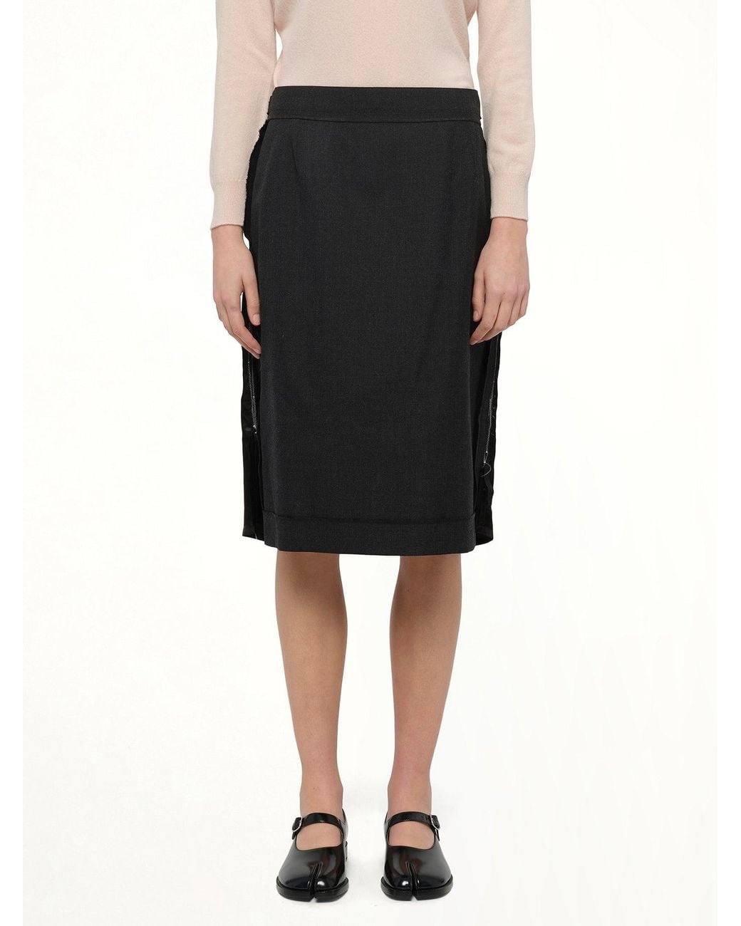 Maison Margiela Black Midi Skirt