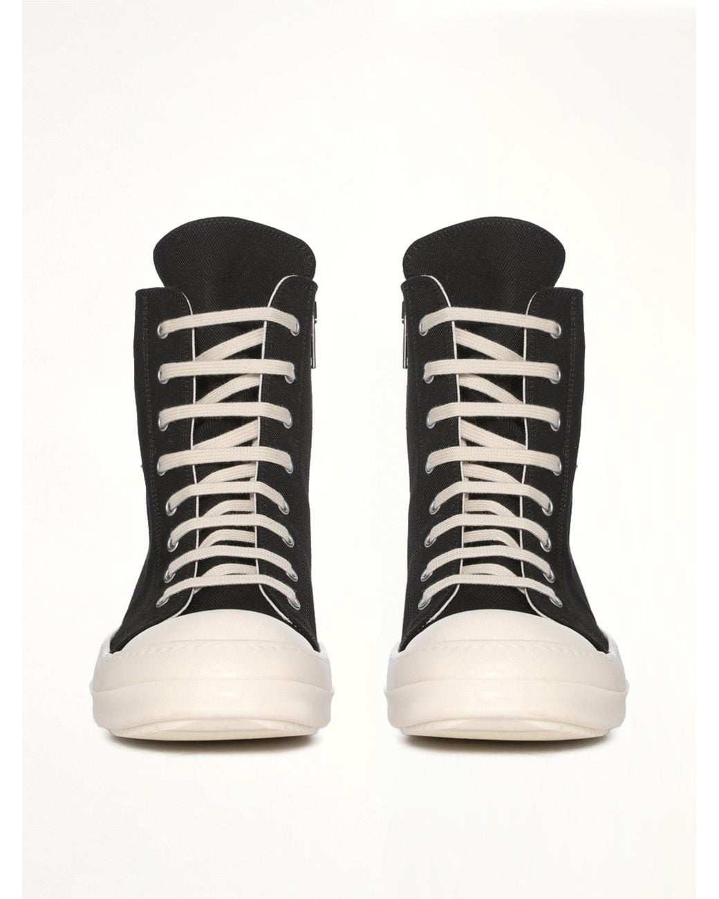 Rick Owens Black Overdyed Denim Cargo Sneaks for men