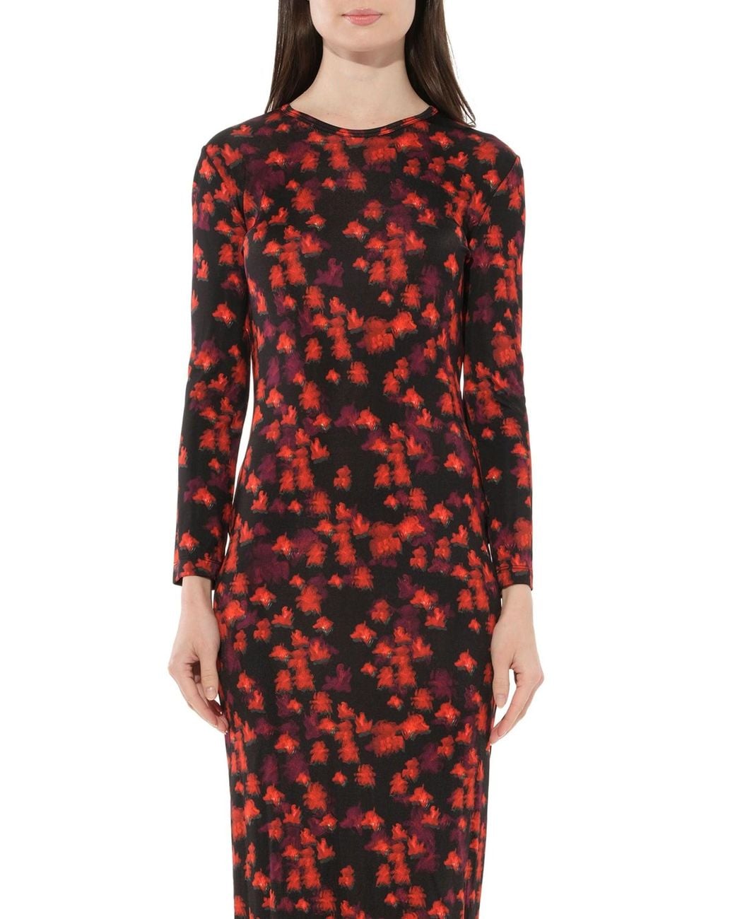 Givenchy Red Flower Print Dress