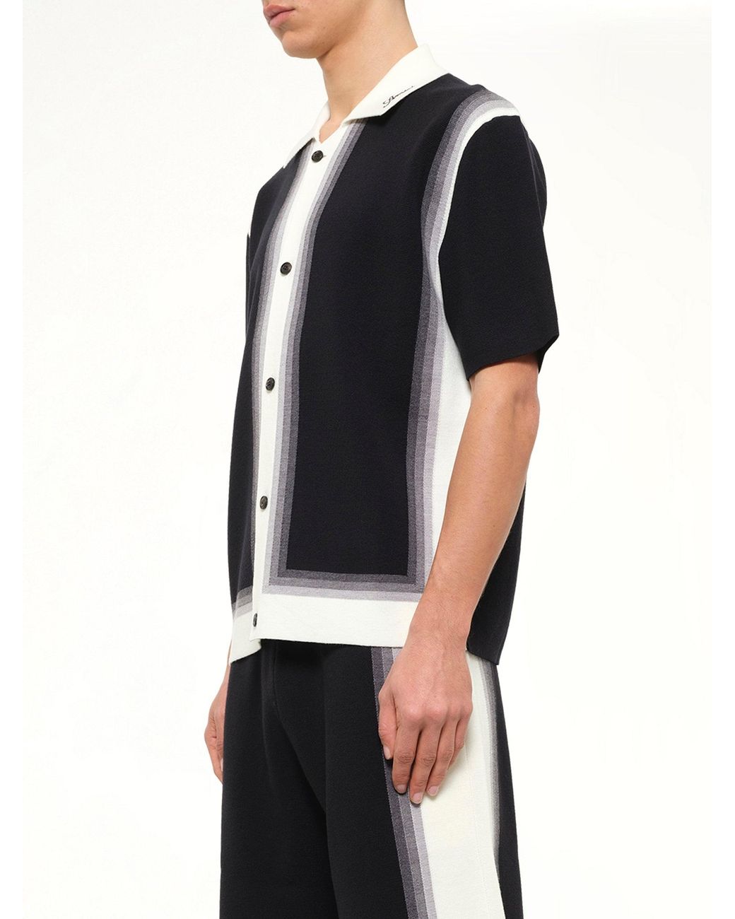 Amiri Black Lasso Knit Shirt for men
