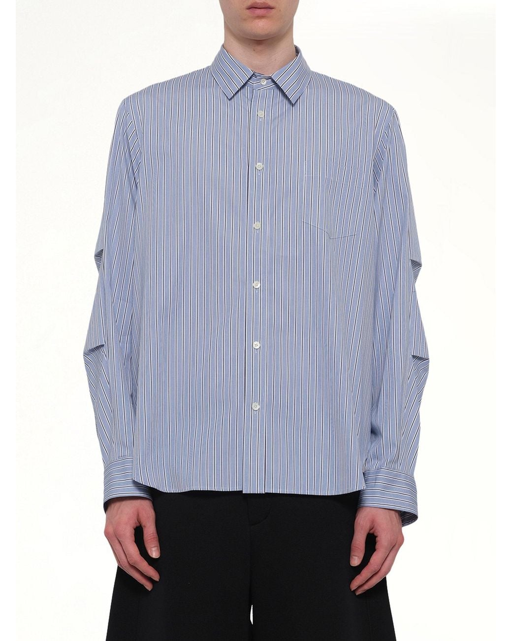 Sacai Blue Poplin Shirt for men