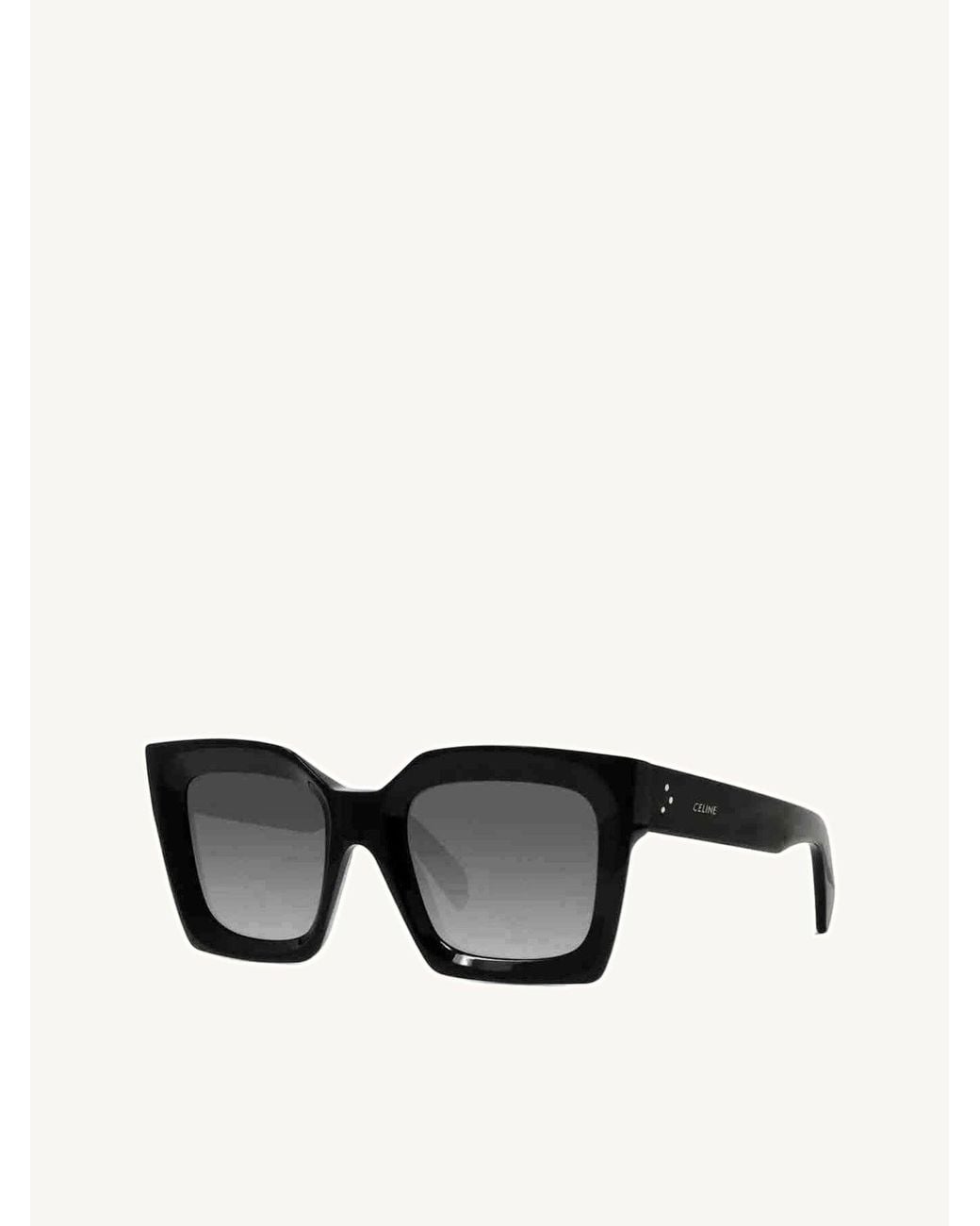 Céline Black Cl40130I Square Sunglasses With Smoke Polarised Lens