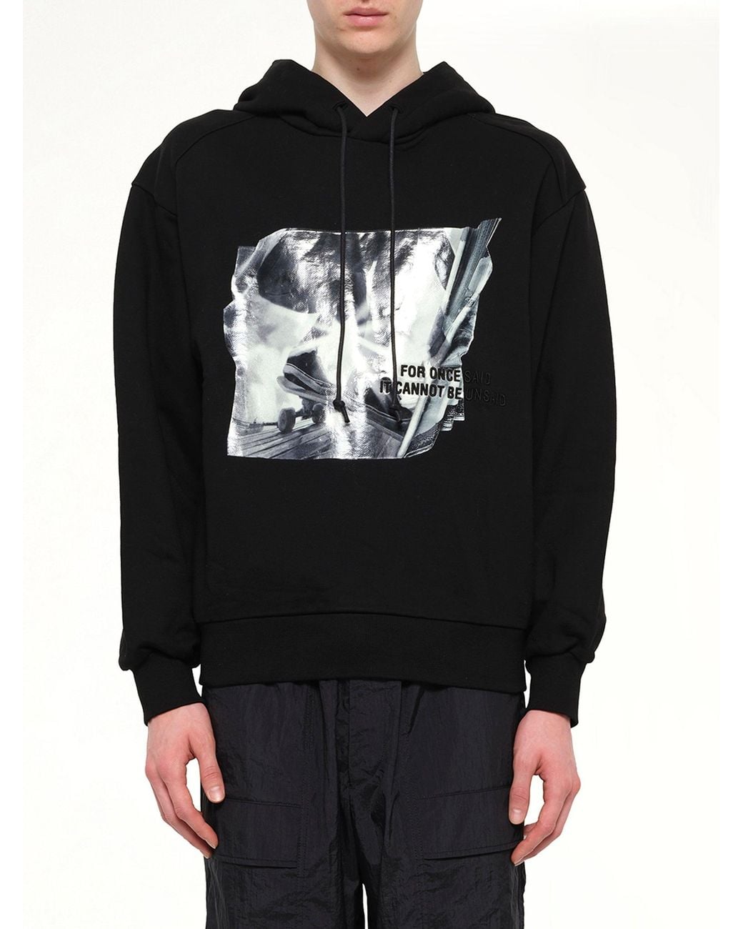 Juun.J Black Hoodie for men