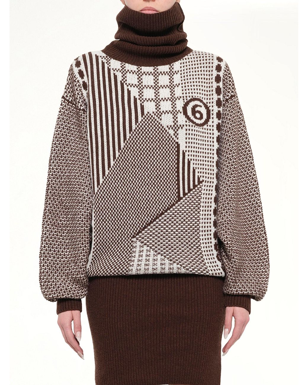 MM6 by Maison Margiela Gray Knitted Mini Dress
