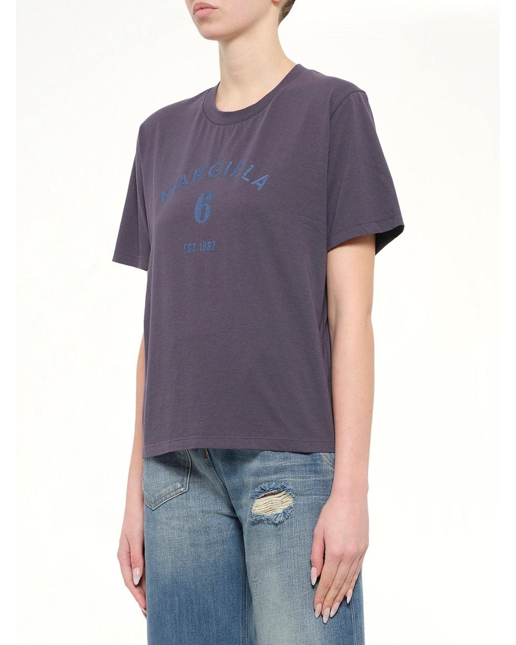 MM6 by Maison Margiela Blue Margiela 6 T-Shirt