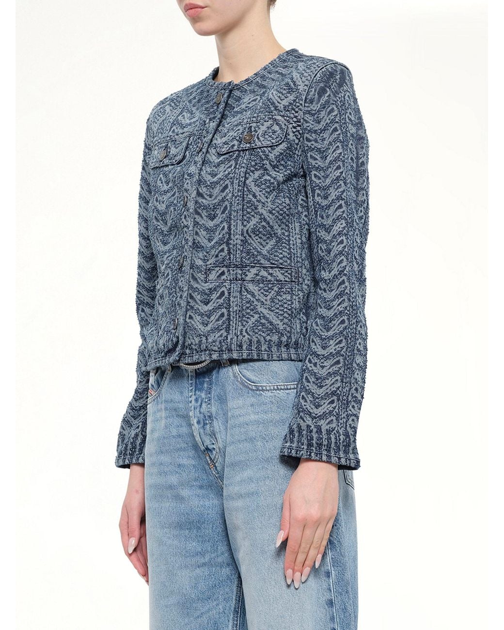 DIESEL Blue De-Grafy-S2 Denim Jacket