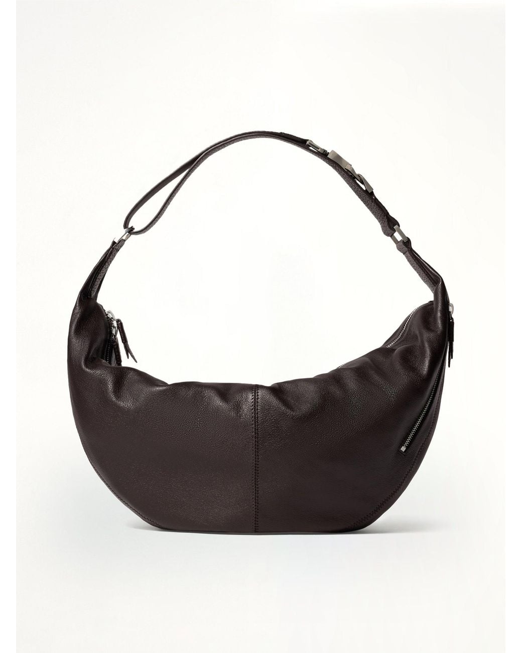 Lemaire Black Quiver Clip Grained Leather Bag