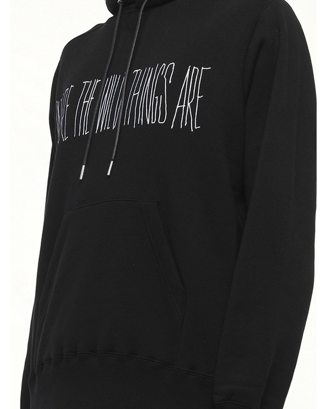 Sacai Black Where The Wild Things Are Logo Hoodie for men