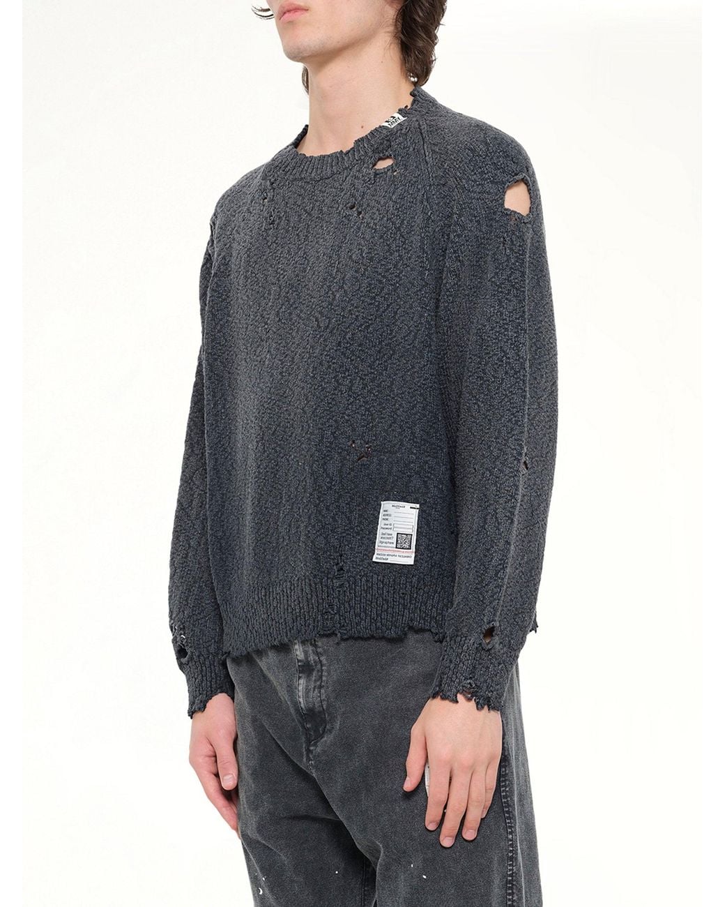Maison Mihara Yasuhiro Blue Sun Faded Knit Pullover for men