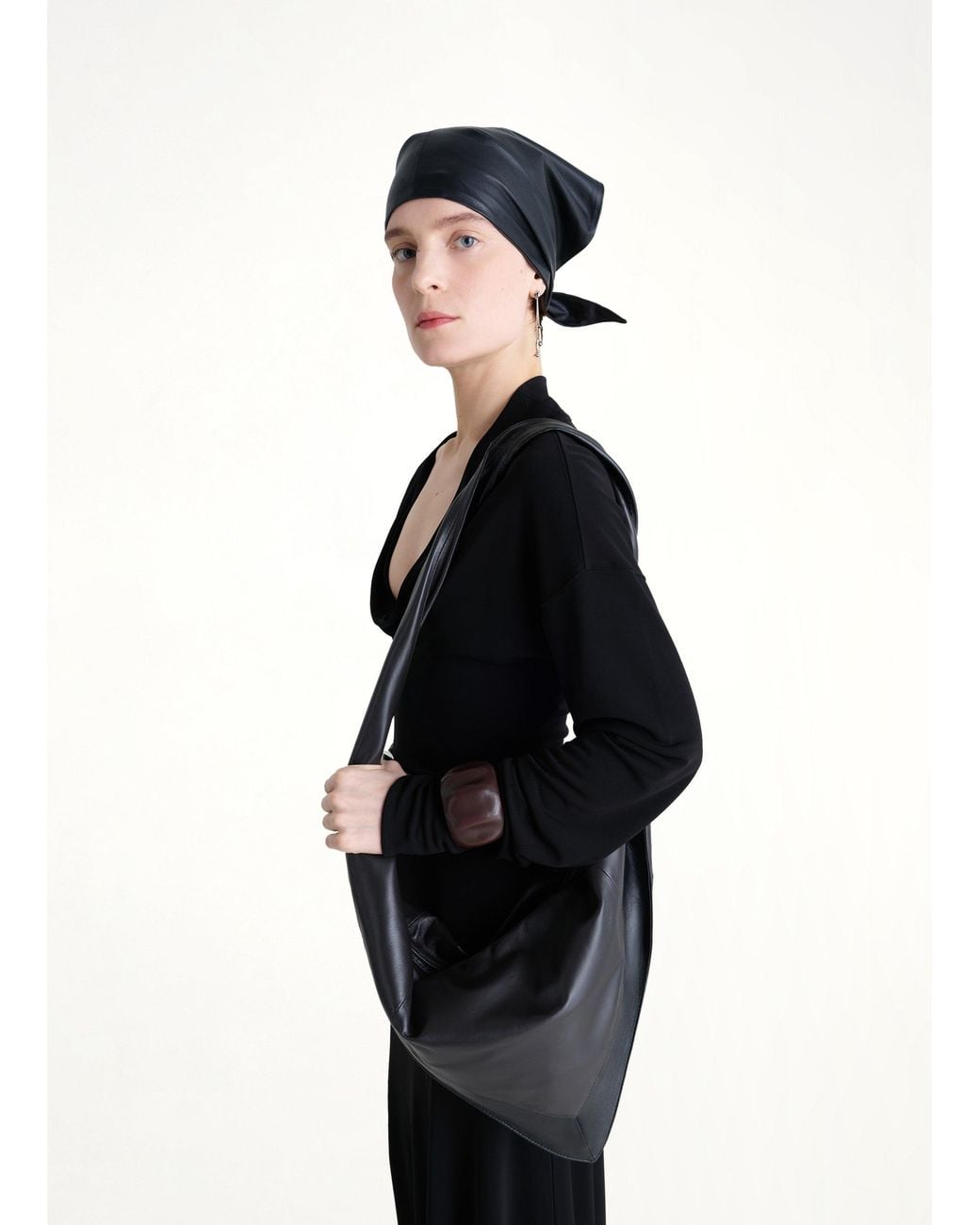 Lemaire White Scarf Small Soft Nappa Leather Bag
