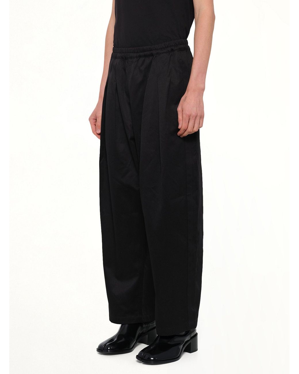 Maison Margiela Black Cotton Twill Pants for men