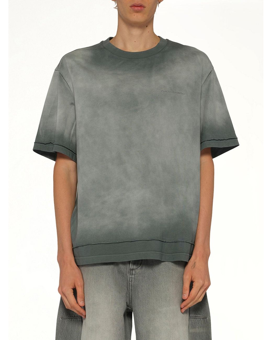 Feng Chen Wang Gray 1 Washed T-Shirt for men