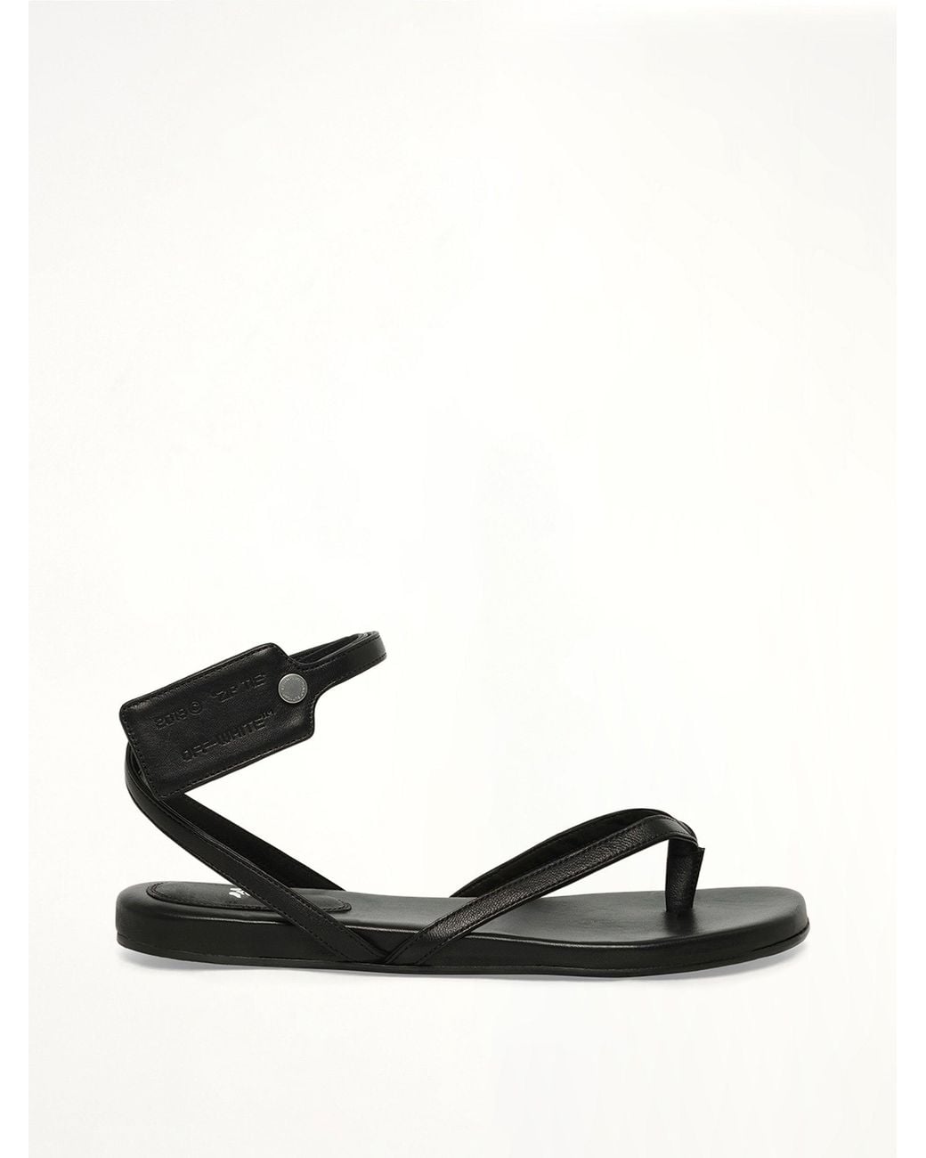Off-White c/o Virgil Abloh Black Ziptie Flat Sandal