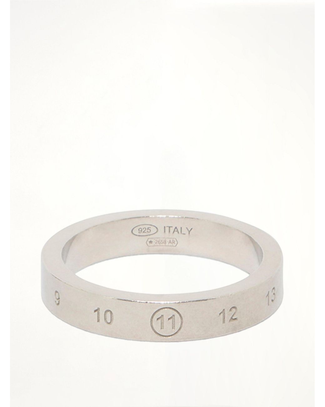 Maison Margiela White Number Reference Ring 4 Mm for men