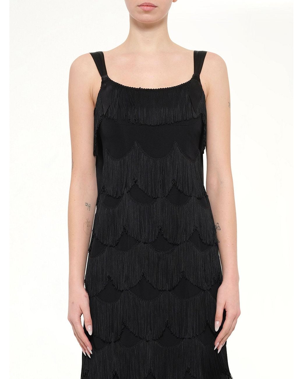 Marc Jacobs Black Fringe Dress