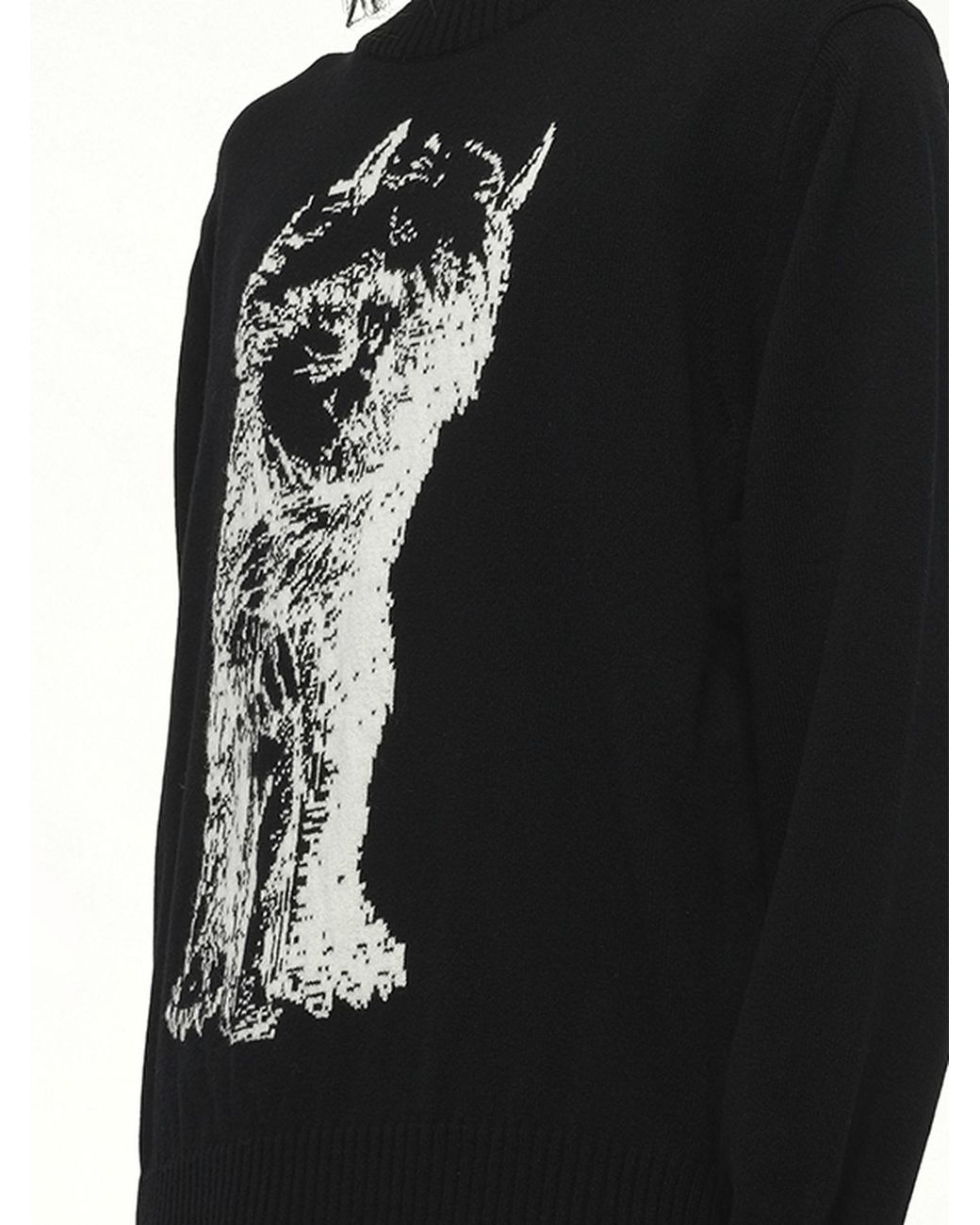 Sacai Black Where The Wild Things Are Wool Knit Pullover for men