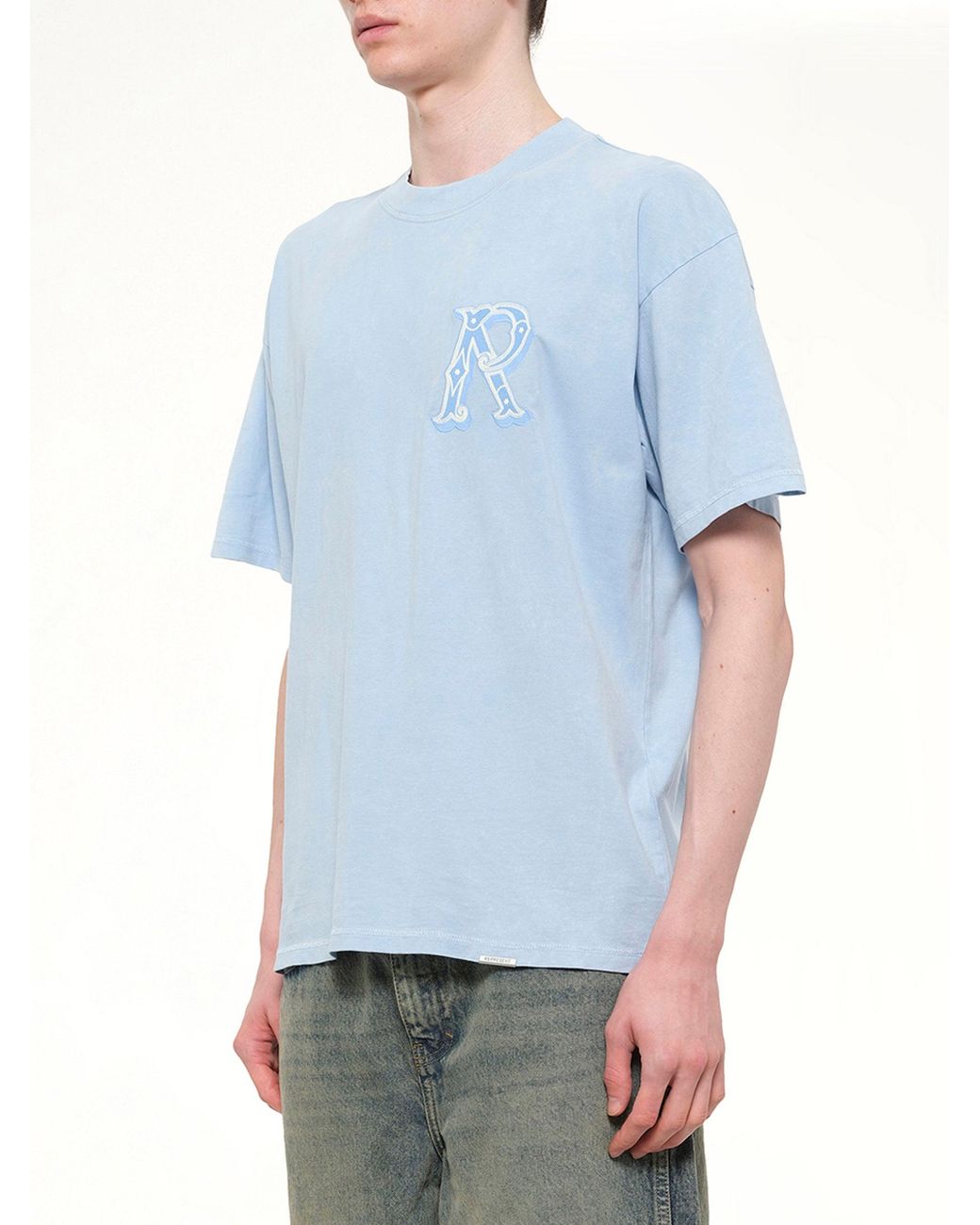Represent Blue Western Initial T-Shirt for men