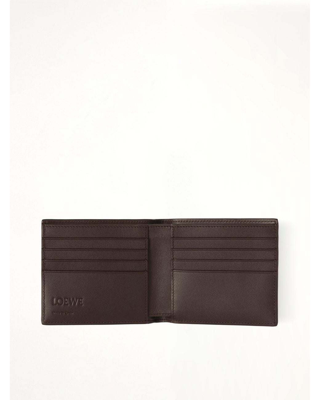 Loewe Brown Bifold Wallet Allover Cats for men