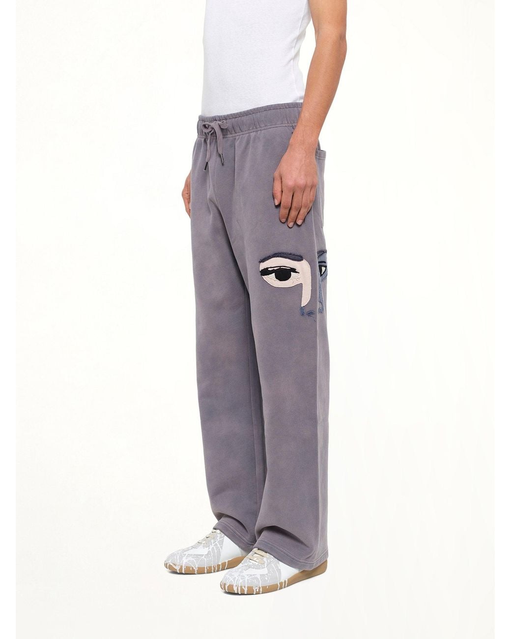 Kidsuper Gray Face Sweatpants for men