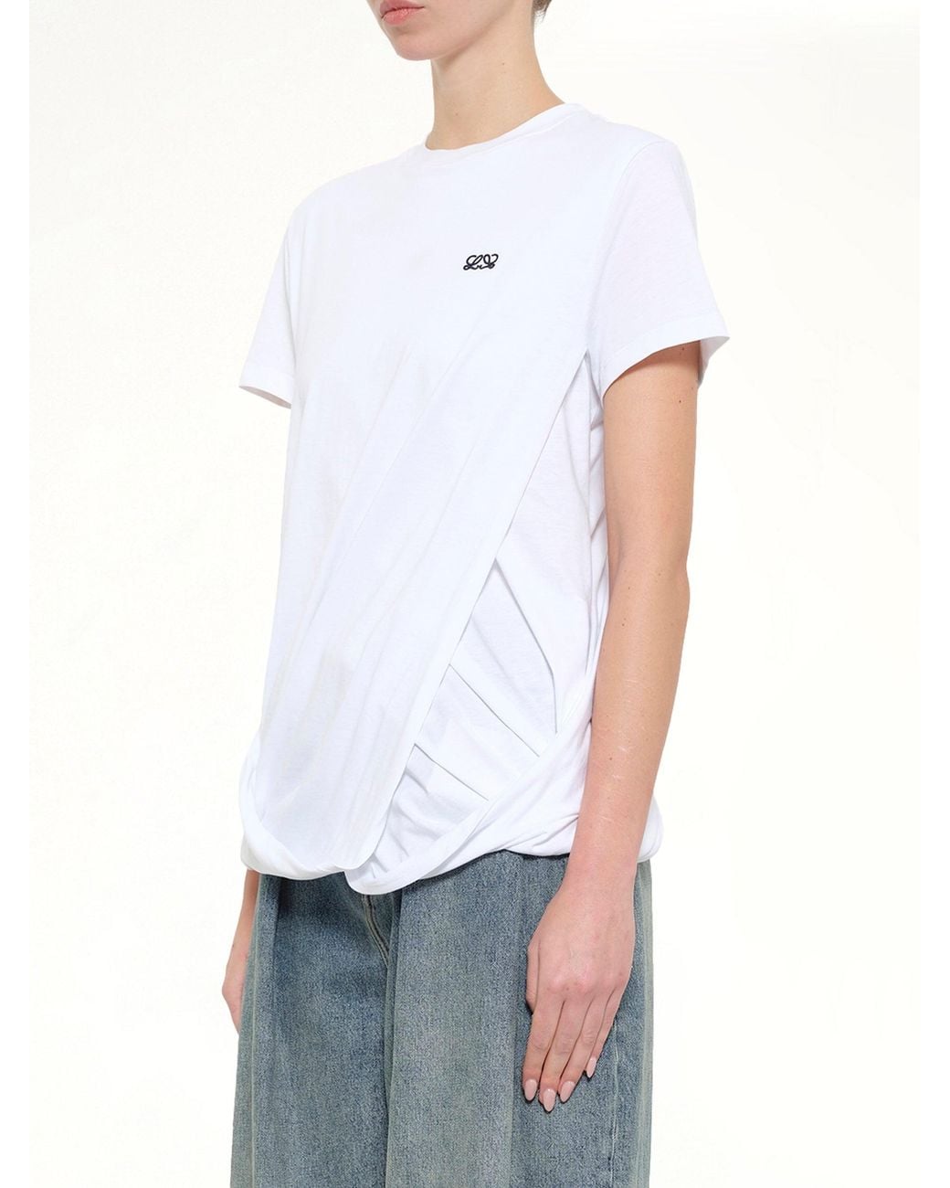 Loewe White Draped Top