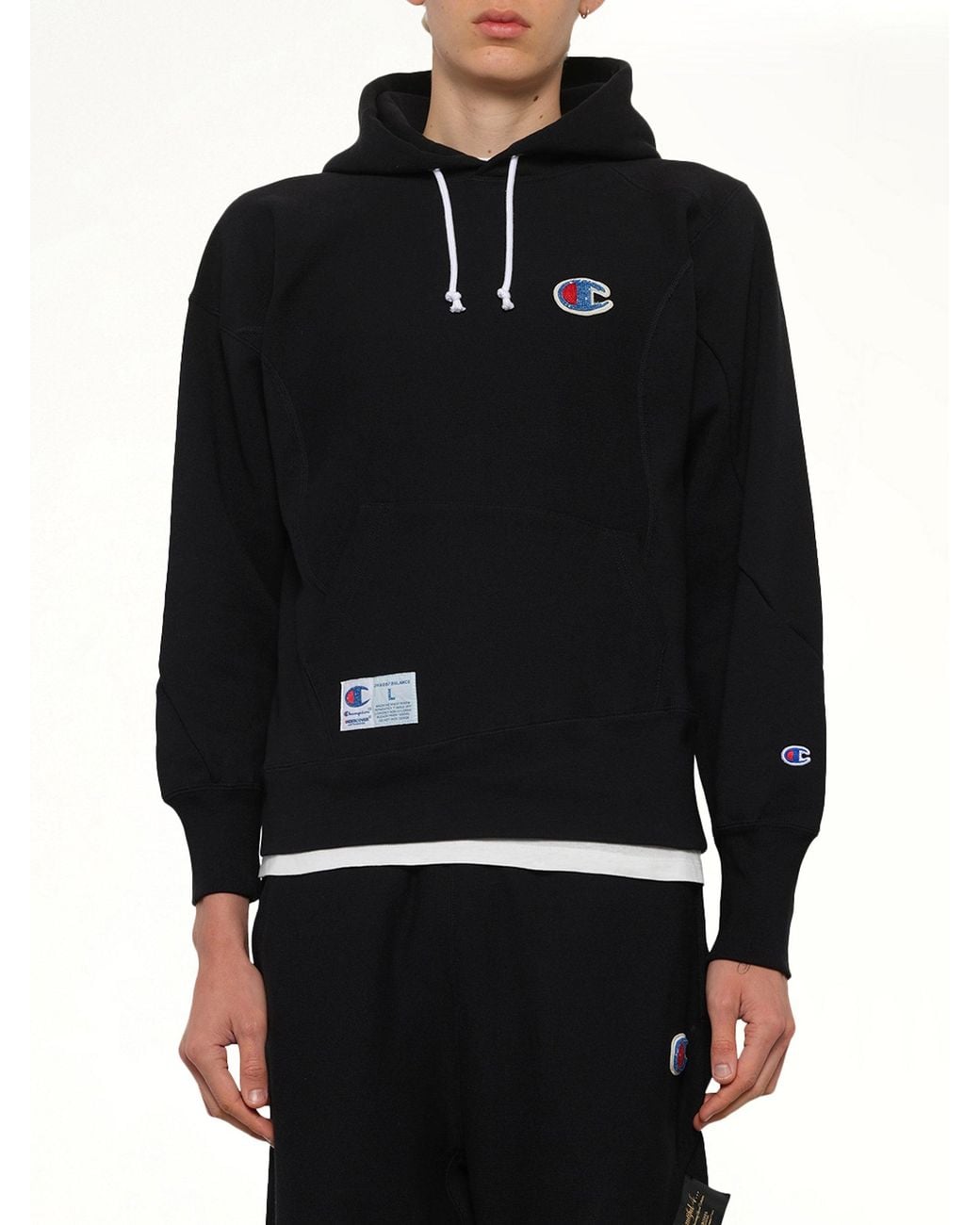 Undercover Black X Champion Hoodie for men
