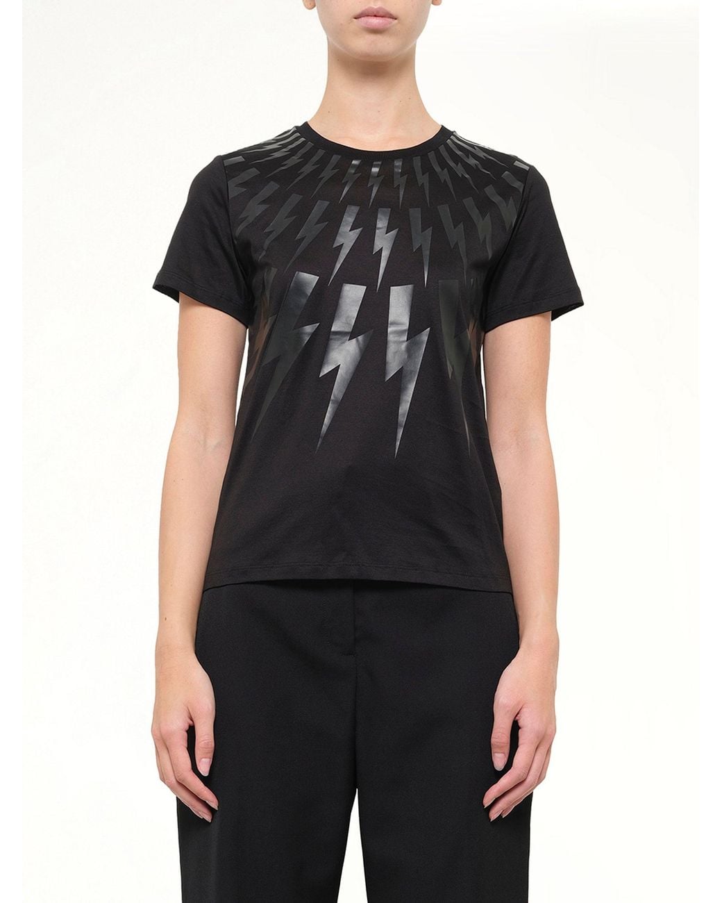 Neil Barrett Black T-Shirt Njt19O 01