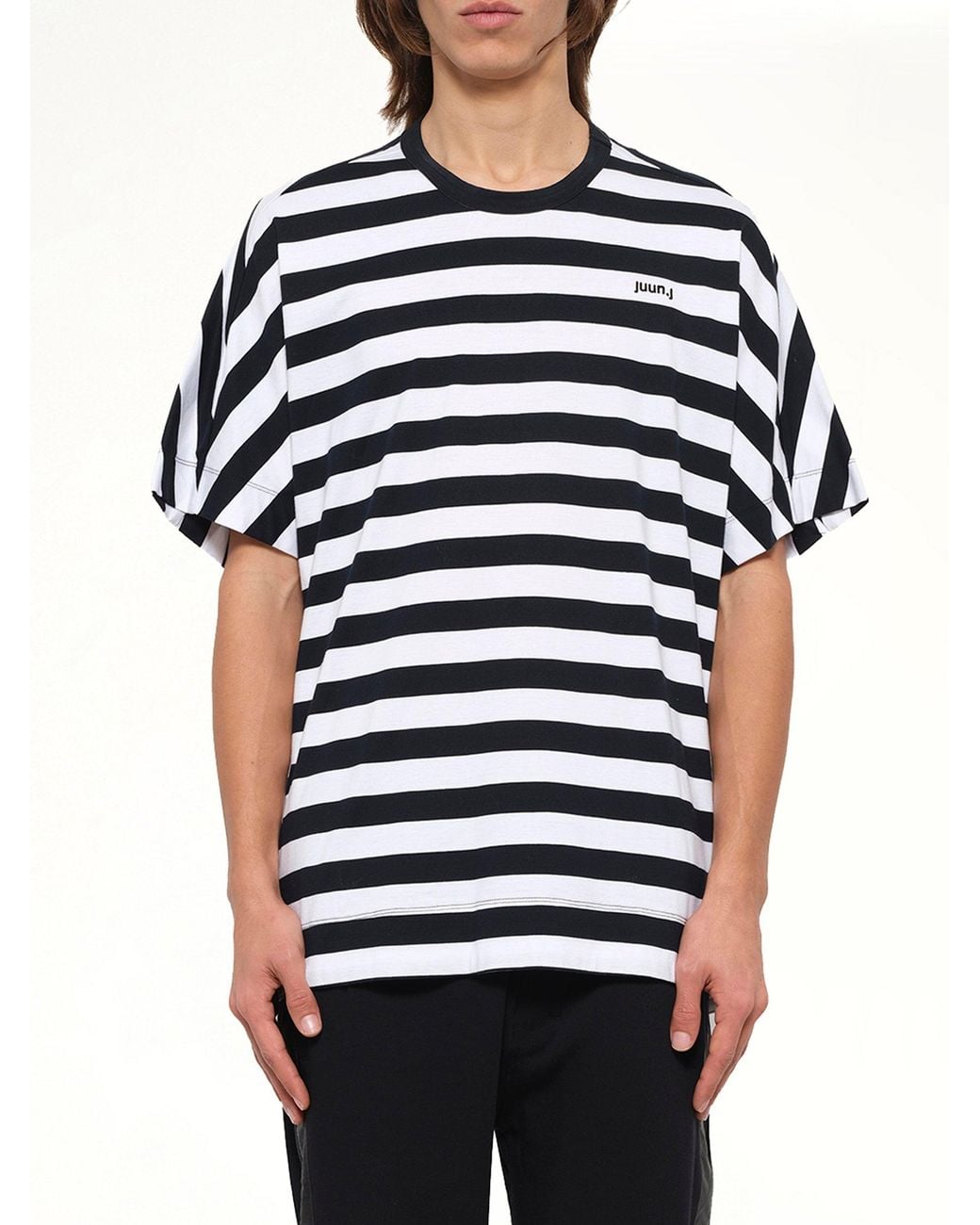 Juun.J Blue Striped Top for men
