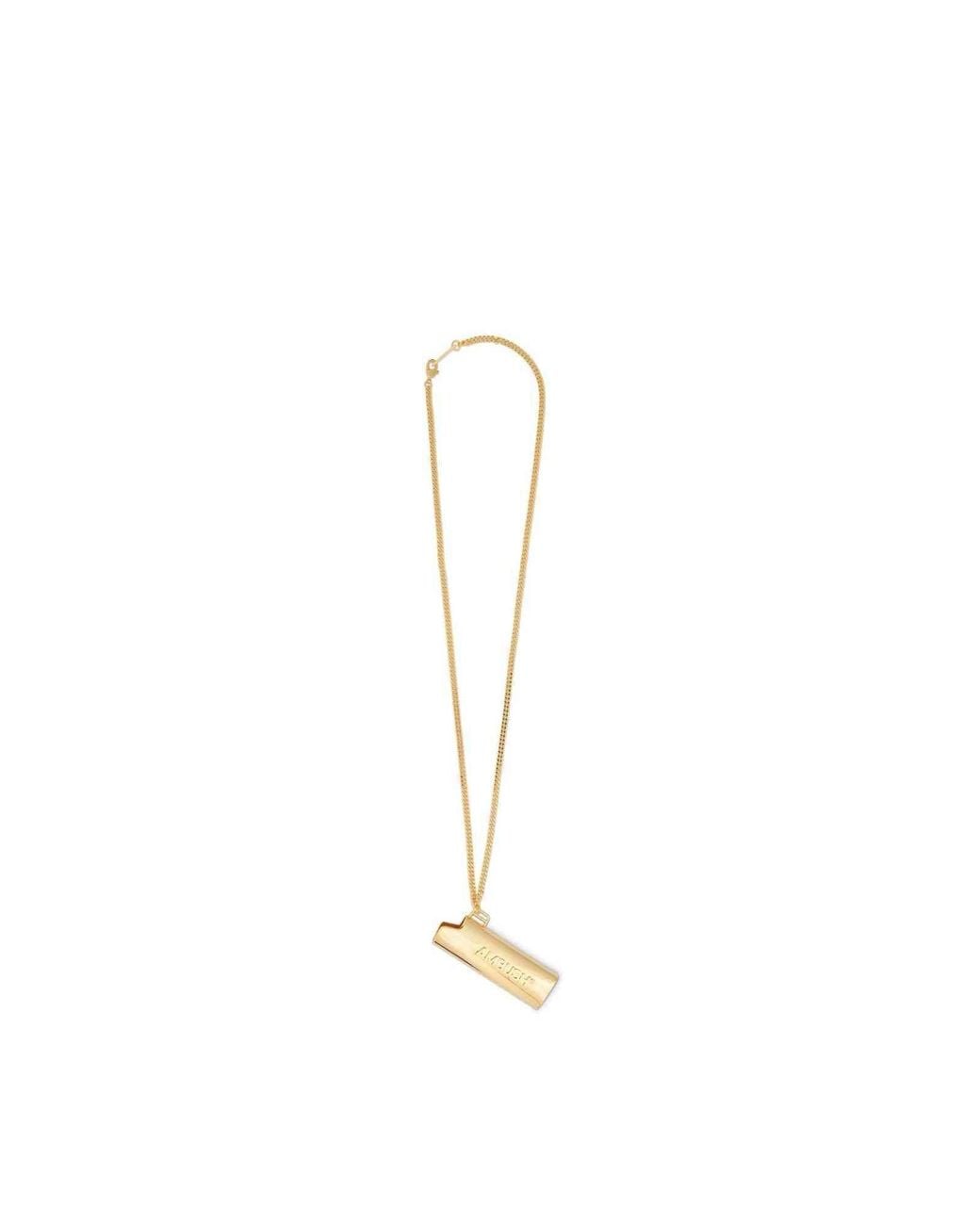 Ambush White Logo Lighter Case Necklace for men