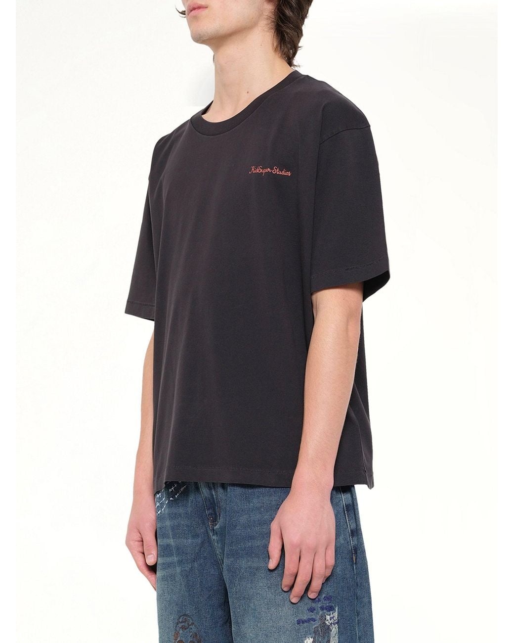 Kidsuper Black Dove Pattern T-Shirt for men