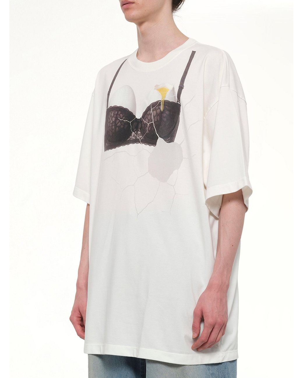 Doublet White Egg Bra T-Shirt for men