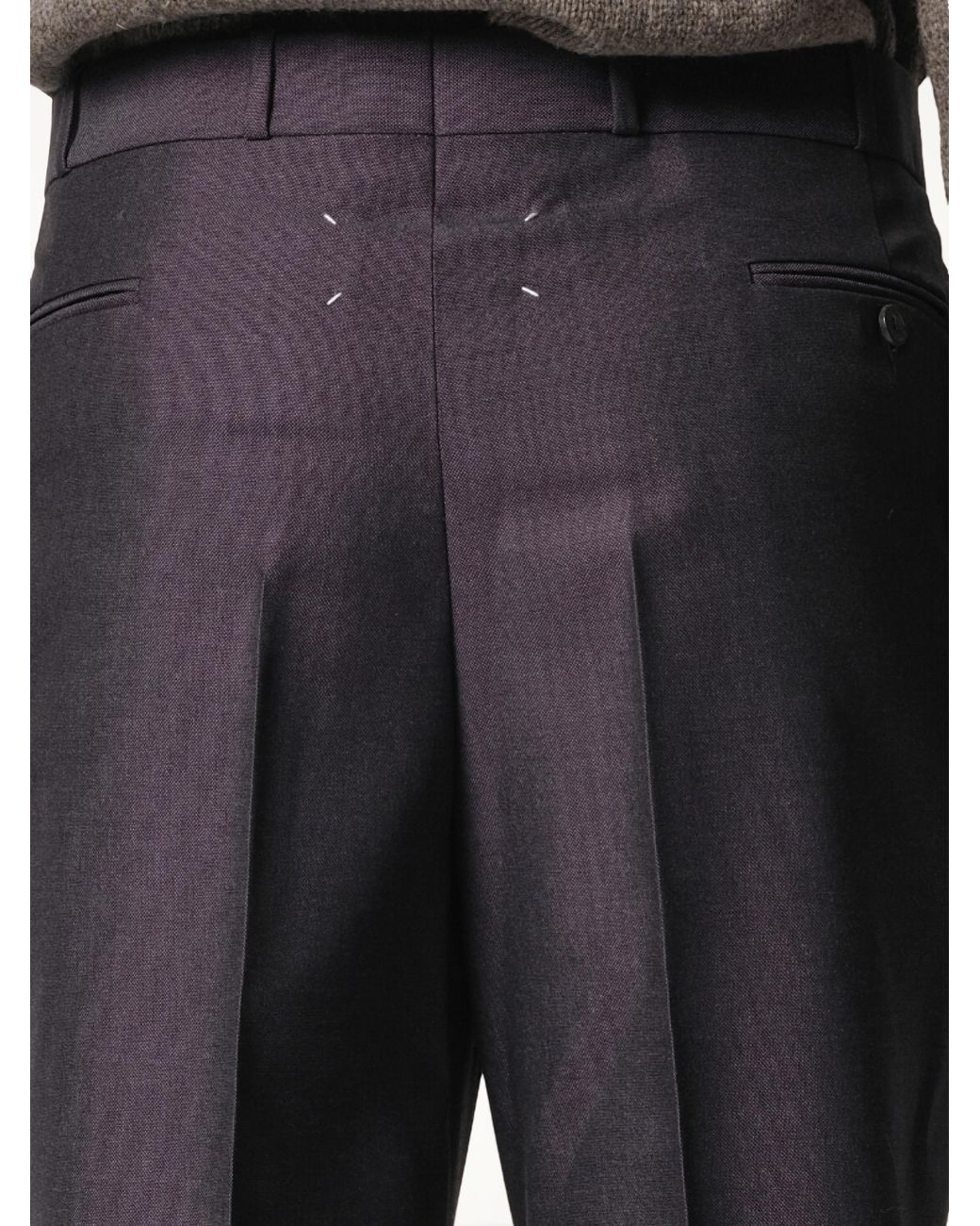 Maison Margiela Black British Mohair Suit Pants for men