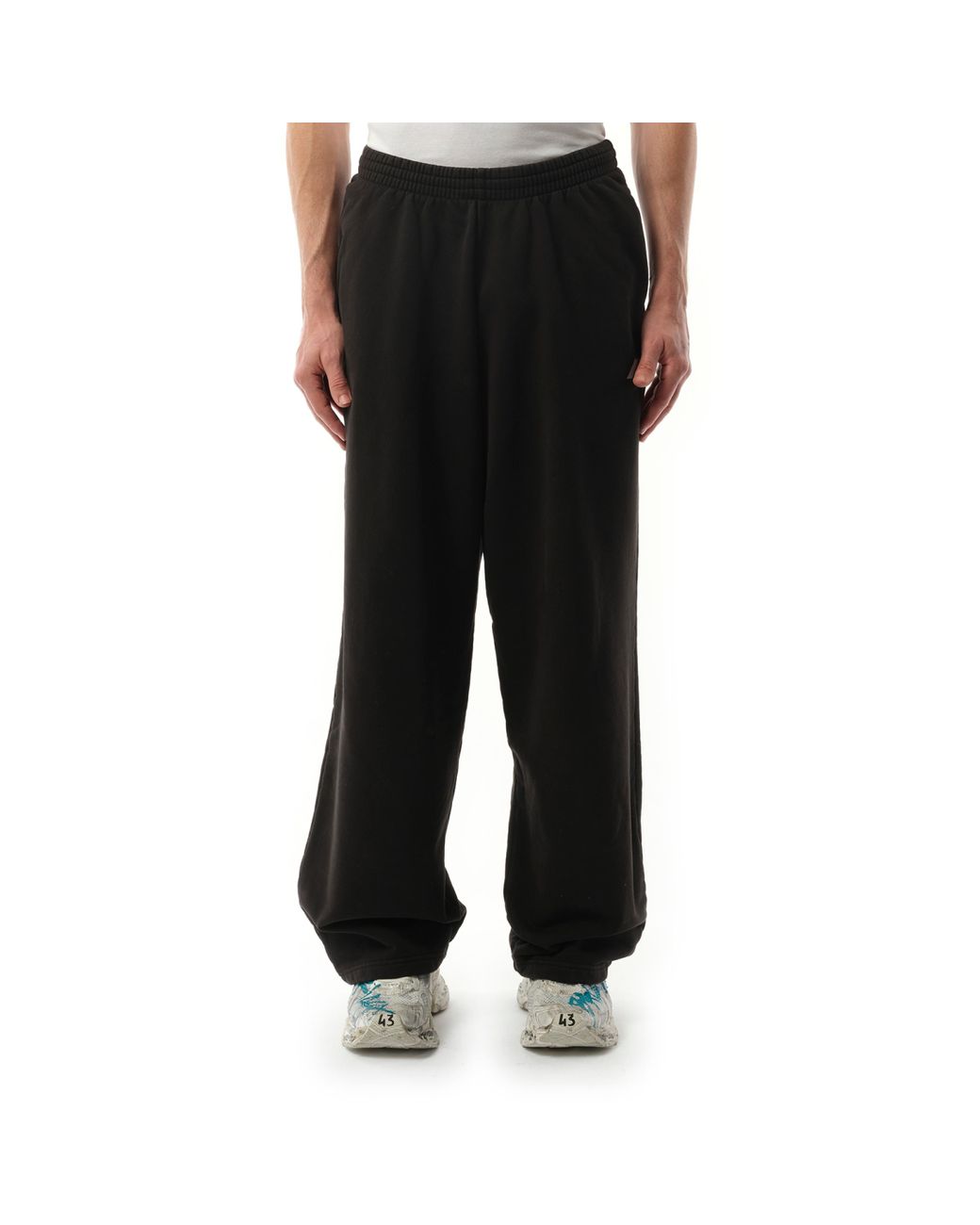 Balenciaga Activewear Baggy Sweatpants Faded 100 Cotton in Black for Men Lyst UK