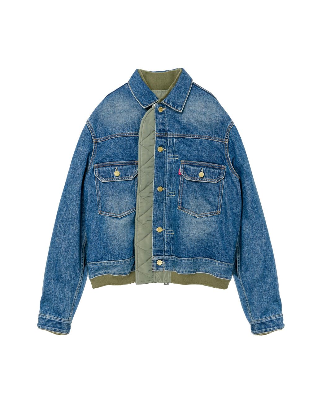 Sacai X Levi's Denim X Nylon Twill Reversible Blouson Bomber