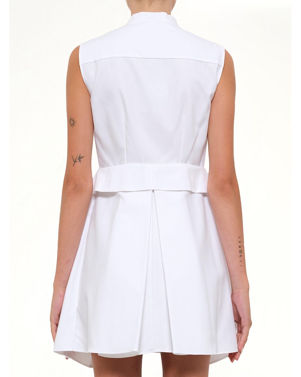 McQueen White Layered Mini Dress