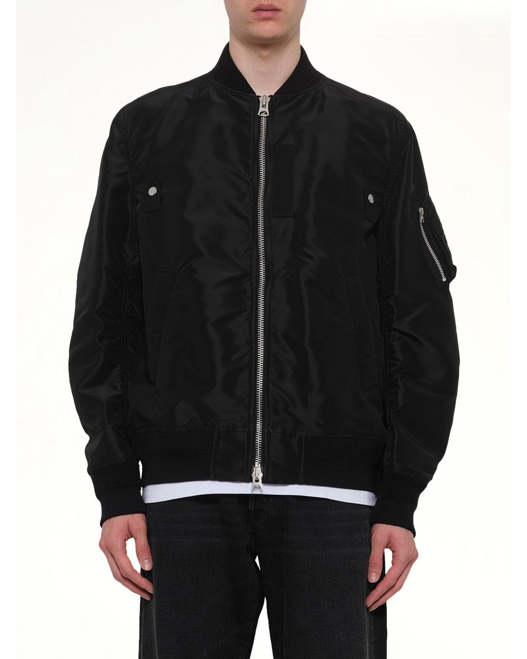 Sacai Black Classic Nylon Twill Blouson for men
