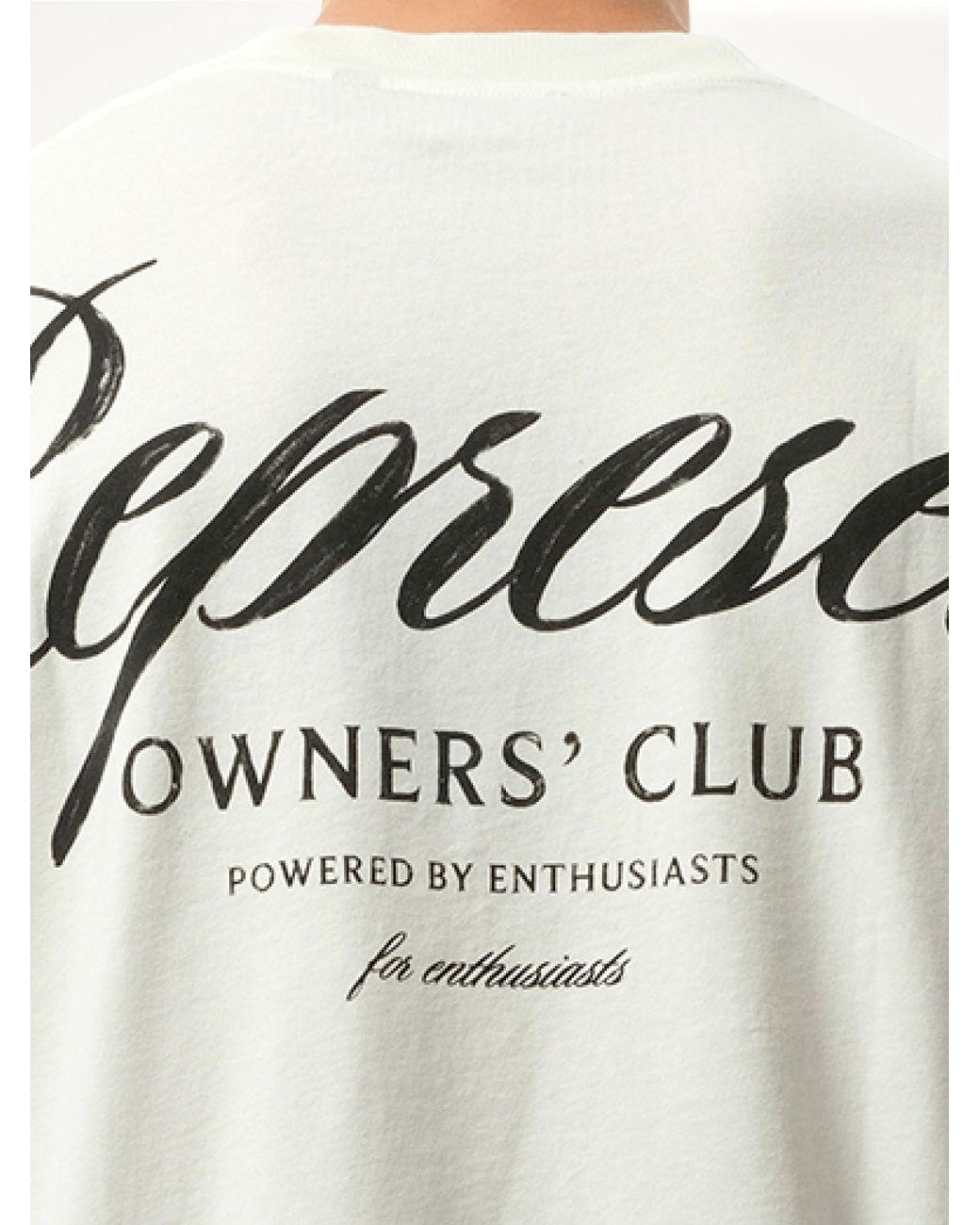 Represent White Owners Club Script T-Shirt, Short Sleeves, 100% Cotton, Size: Large for men