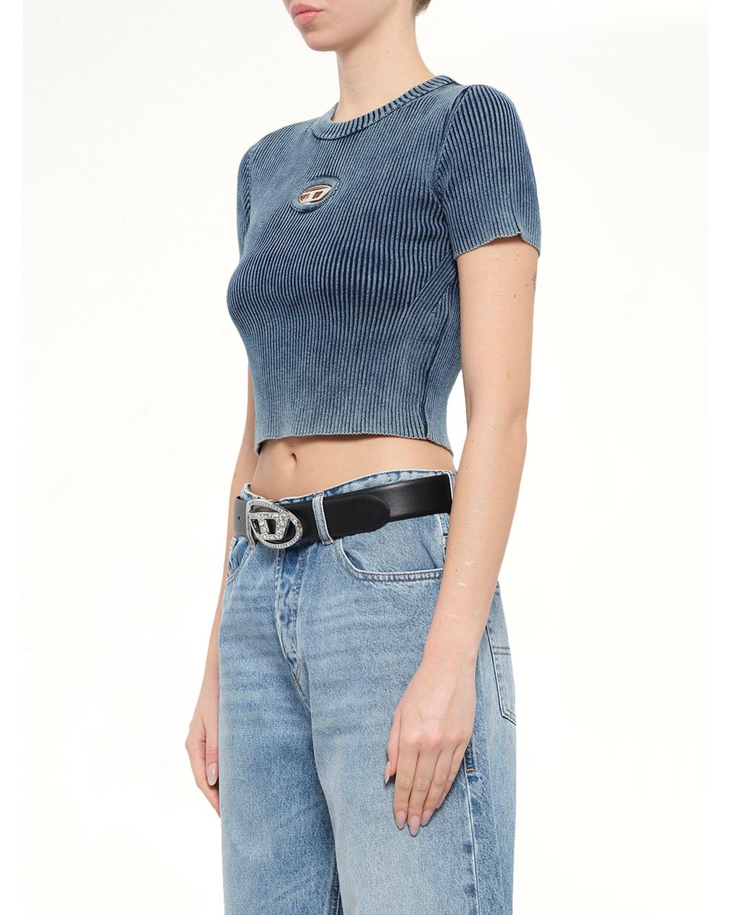 DIESEL Blue M-Anchor-A-Ss Knitwear Tops