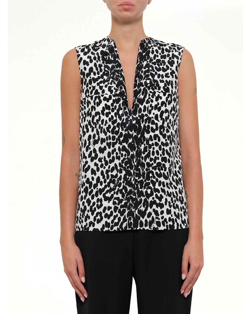 Givenchy Blue Sleeveless Shirt