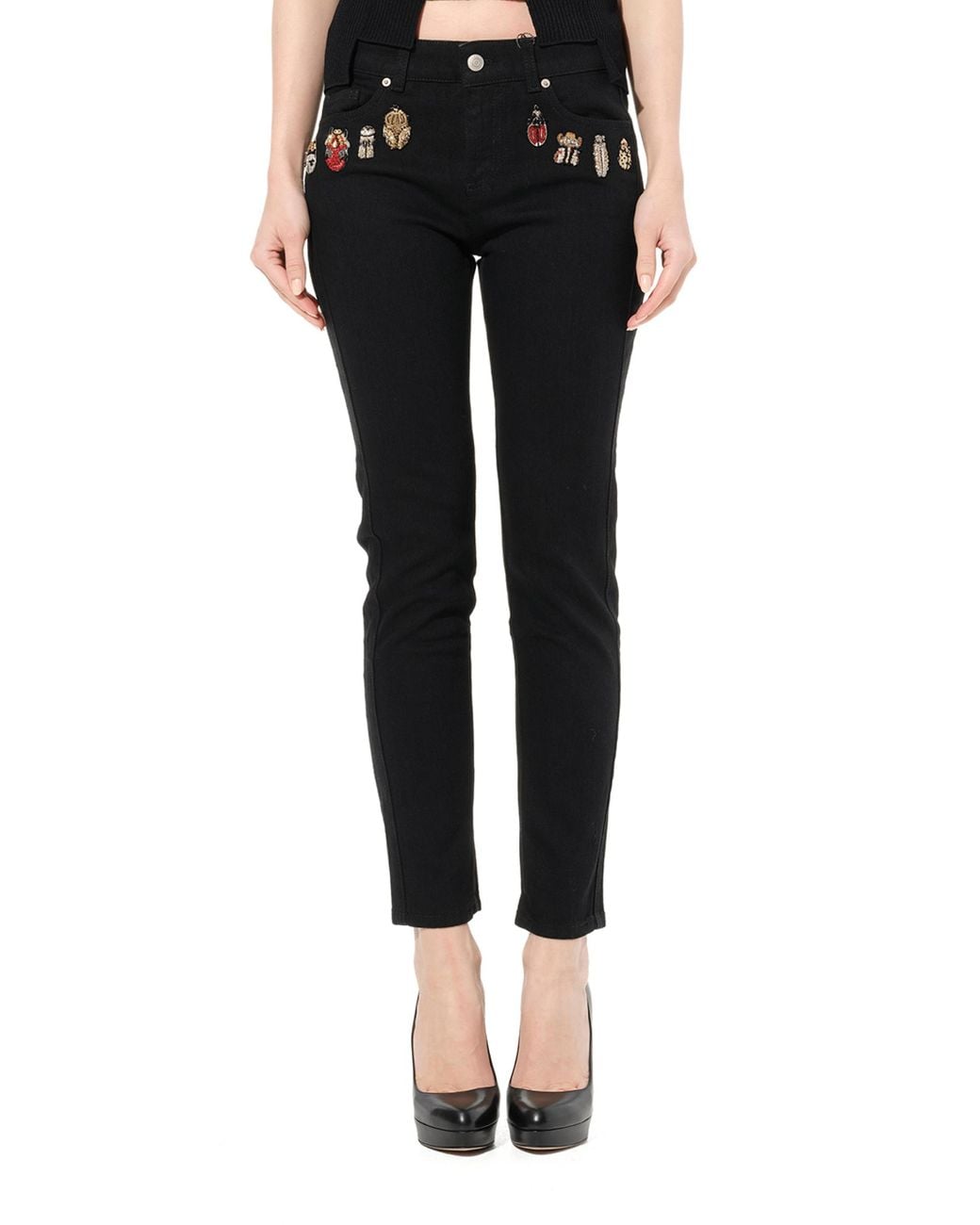 McQueen Black Washed Jeans
