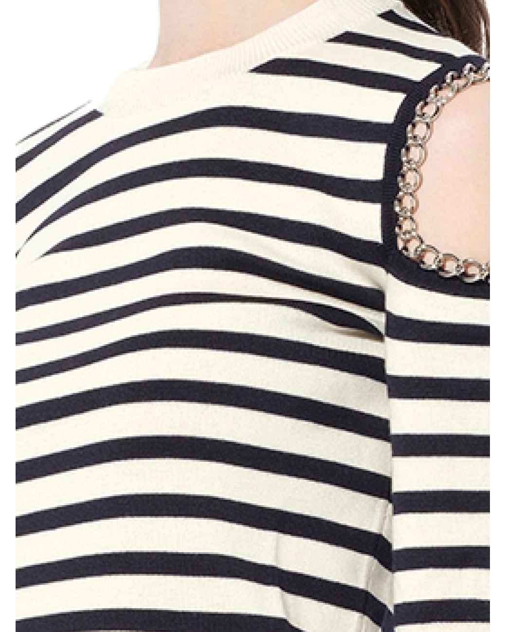 McQueen Blue Crew Neck Knitwear Ivory
