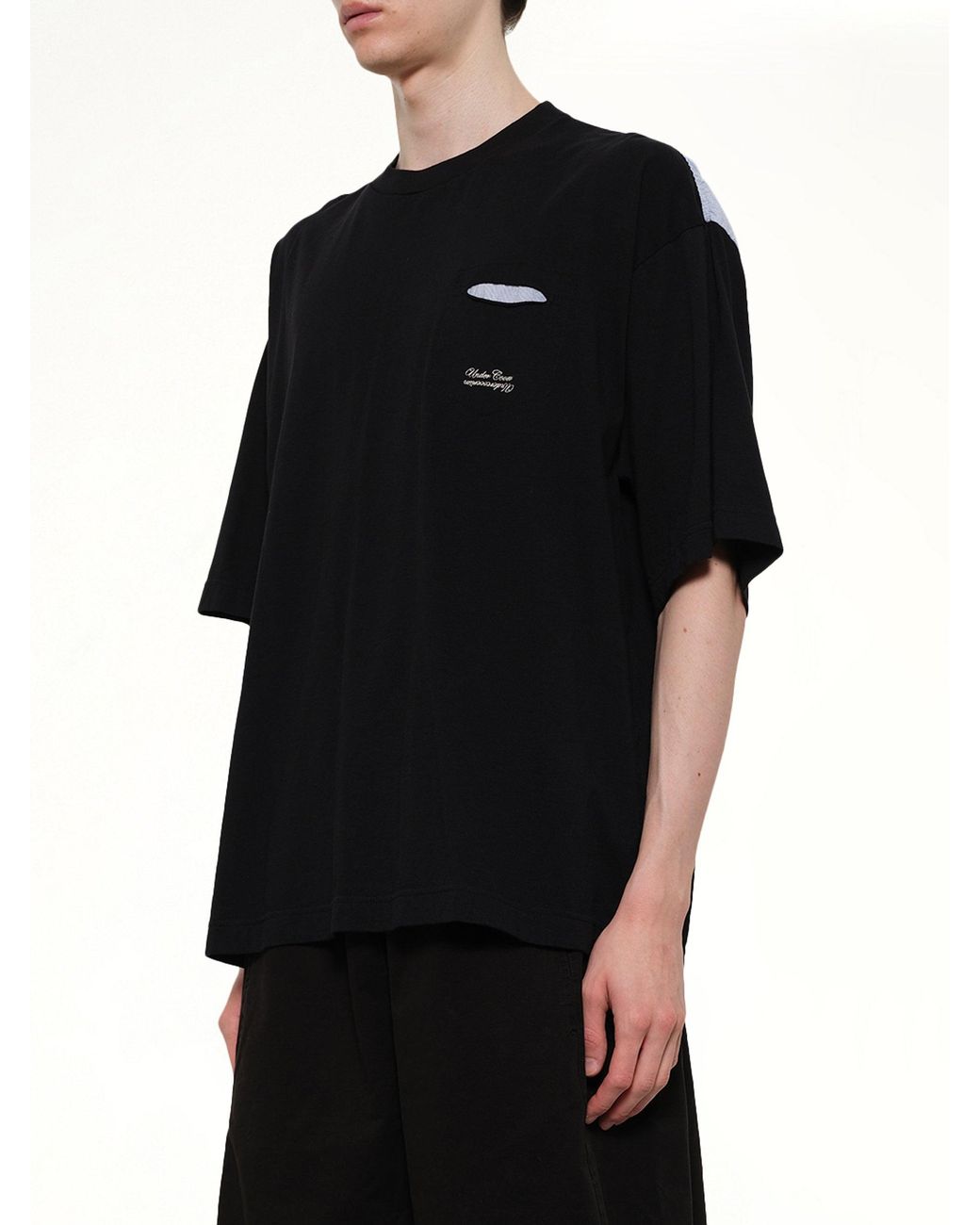 Undercover Black Combo Pocket T-Shirt for men
