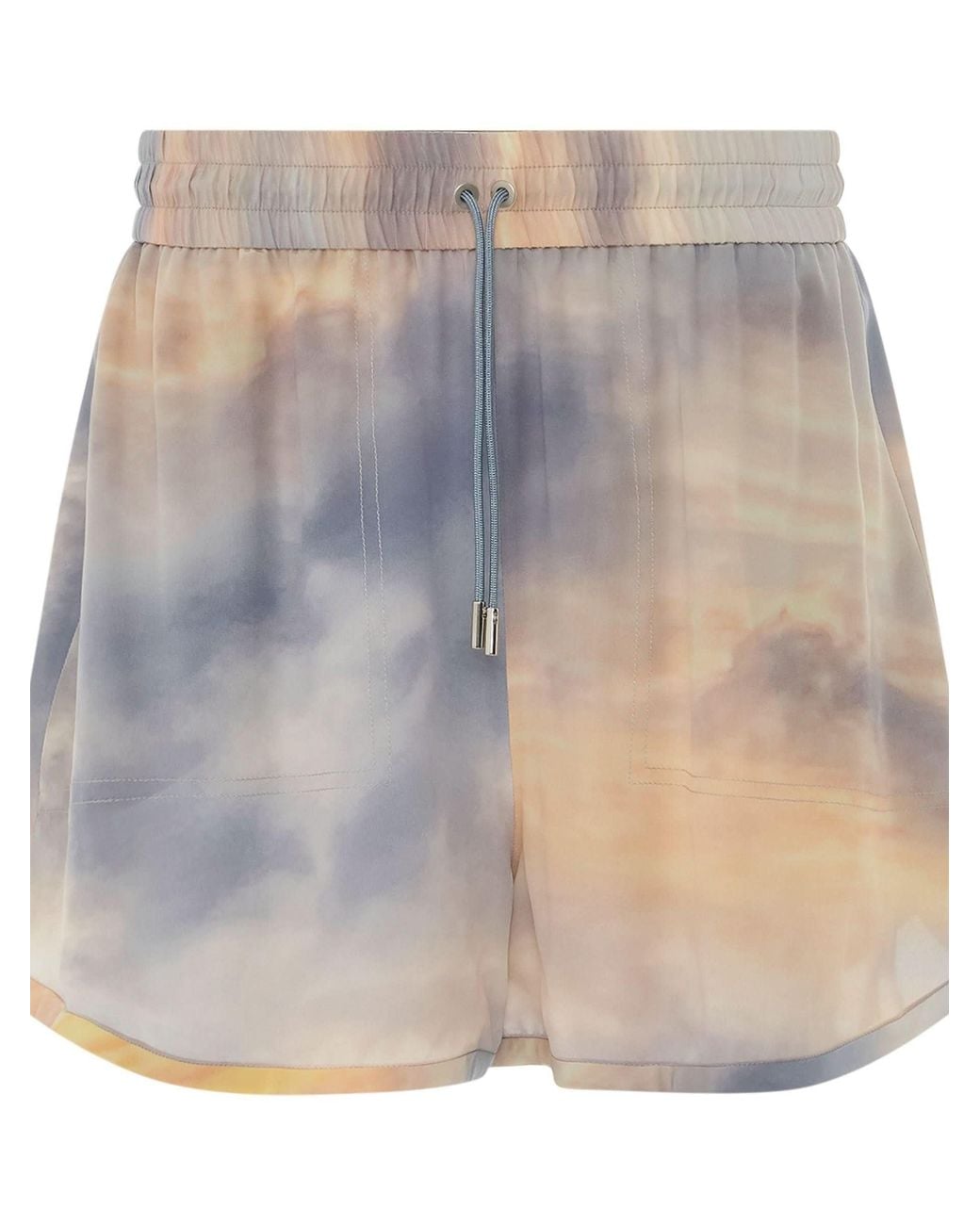 McQueen Multicolor Daybreak Explorer Shorts, 100% Silk