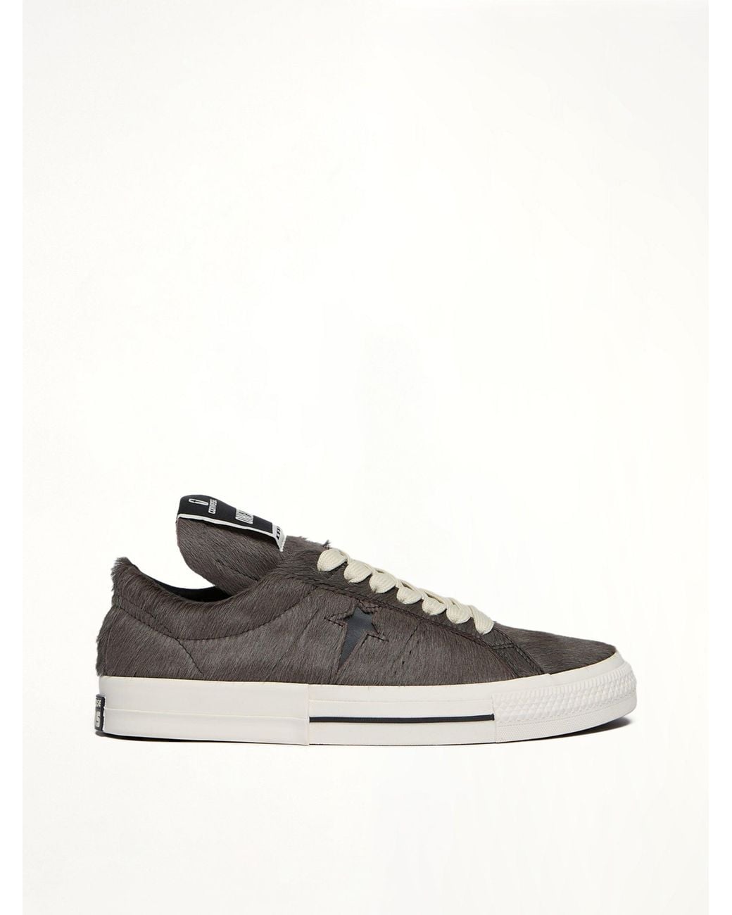 Rick Owens White One Star Fur Sneaker A14796C for men