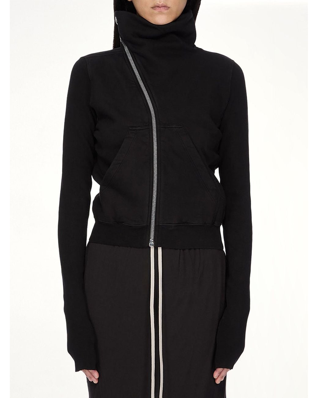 Rick Owens Black Furka Jersey Mountain Sweatshirt
