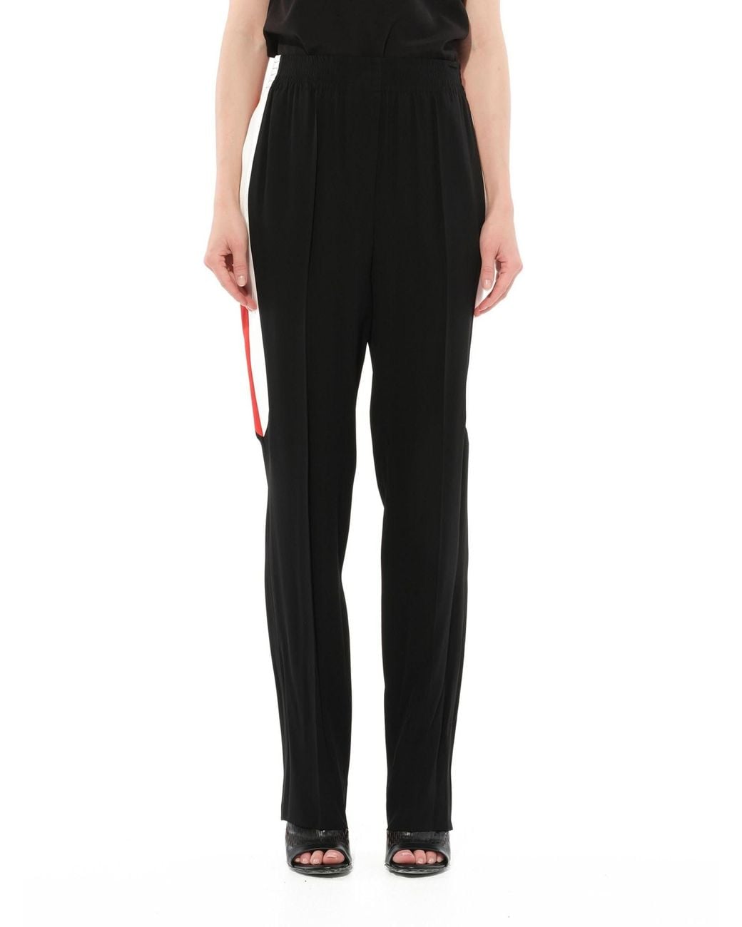 Givenchy Black Crepe Satin Fit Pants